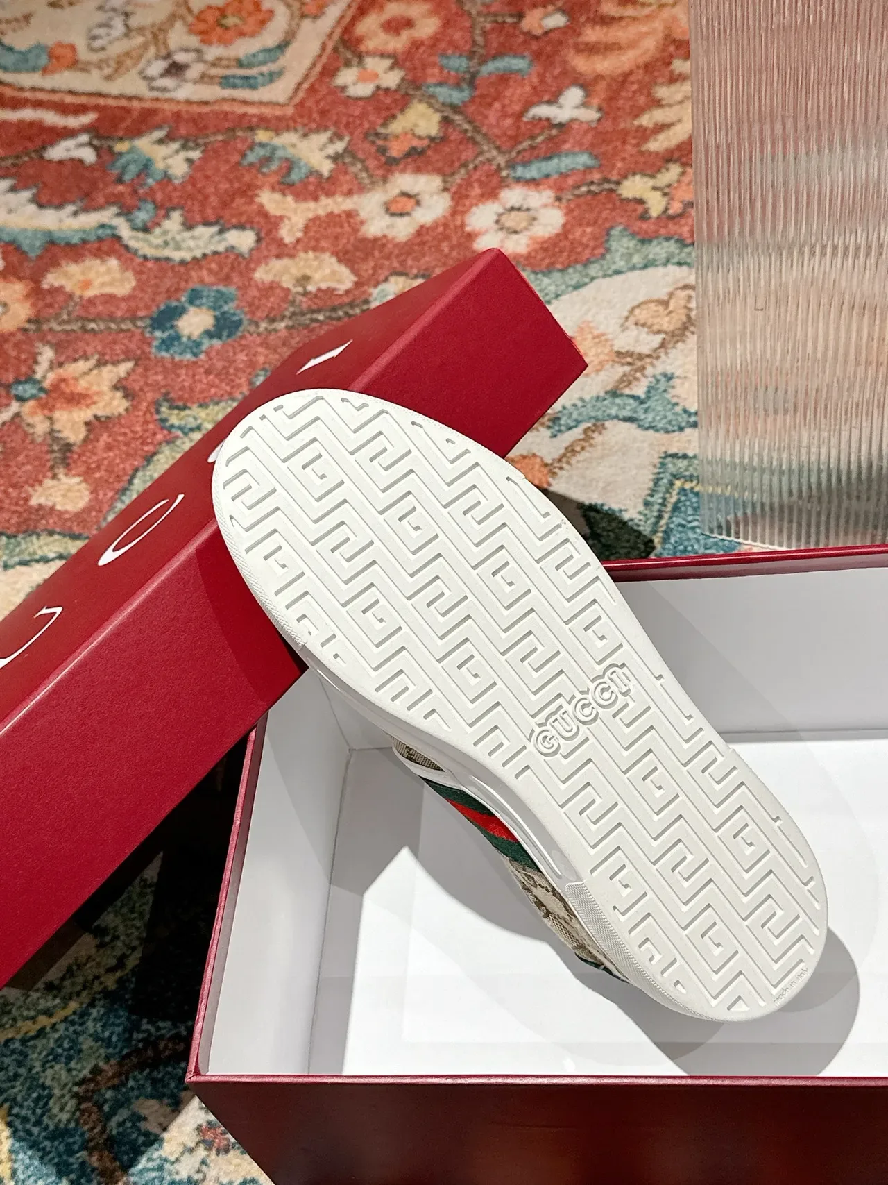 Gucci Ace GG Monogram Web Slip-On Lifestyle Tênis 3