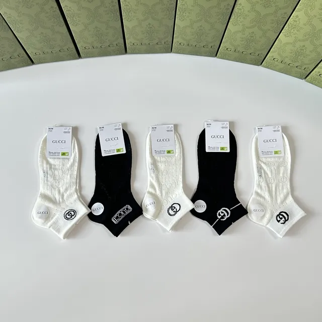 Gucci Ace Interlocking G Logo Low-Cut Ankle Socks 2