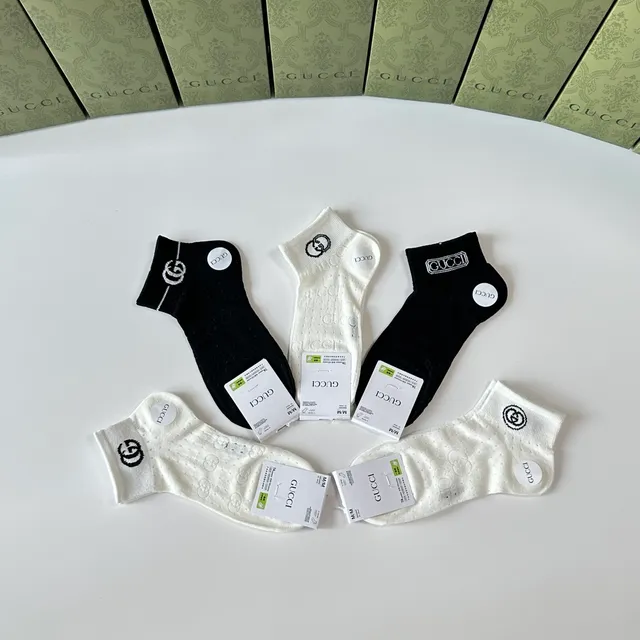 Gucci Ace Interlocking G Logo Low-Cut Ankle Socks 8