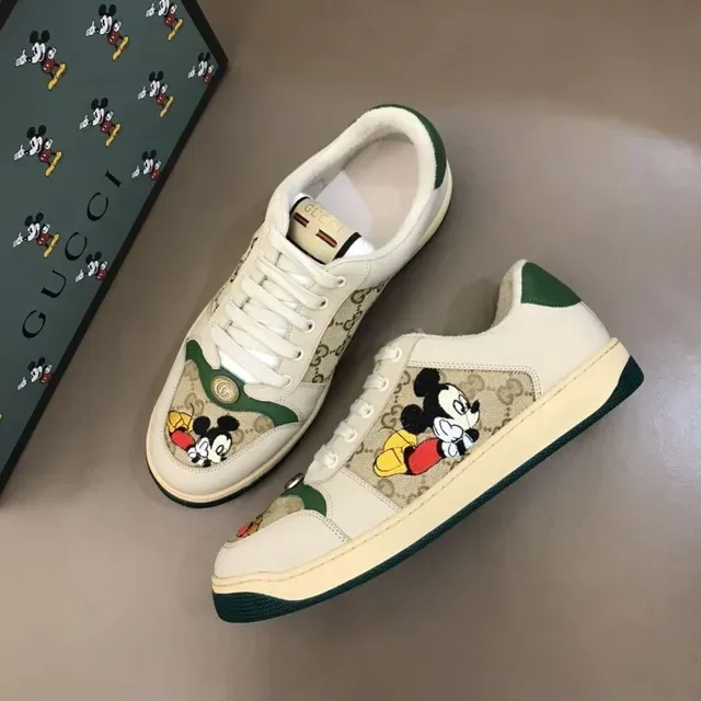 Gucci Ace Mickey Mouse Embroidered GG Monogram Lifestyle Sneakers 3