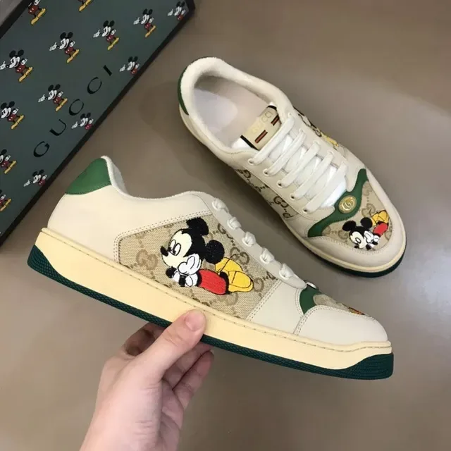 Gucci Ace Mickey Mouse Embroidered GG Monogram Lifestyle Sneakers 8