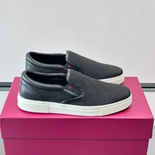 Gucci Ace حذاء رياضي أسلوب حياة أسود مونوغرام كانفاس قاعدة أبيض