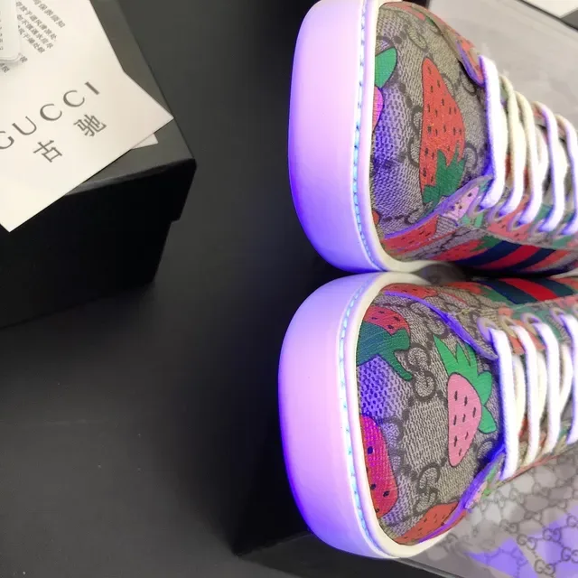 Gucci Ace Strawberry Print GG Monogram Lifestyle Sneakers 5