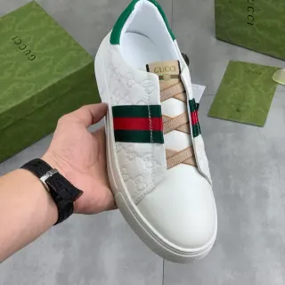 Gucci Ace White Green Red Web Strap Lifestyle Sneakers