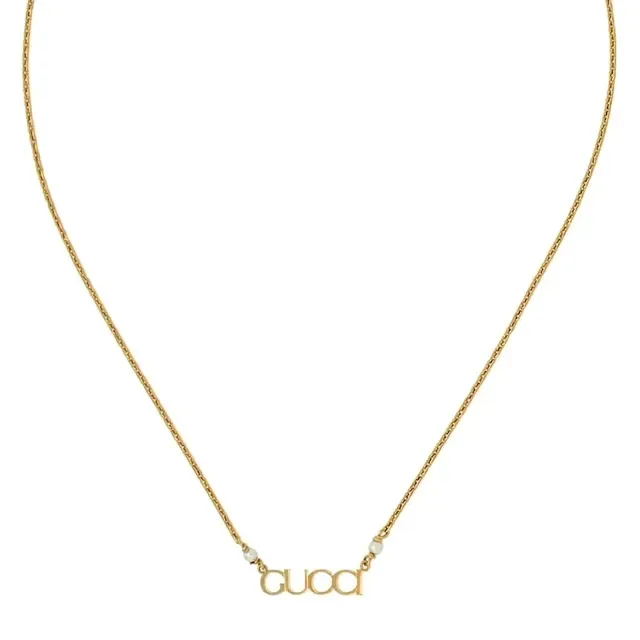 Gucci Alphabet Collection Gold White Chain Interlocking G Charm Bracelet 9