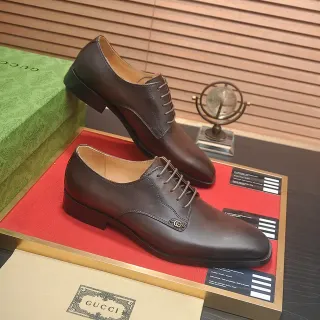 Gucci Brown Cap-Toe Oxford Shoes