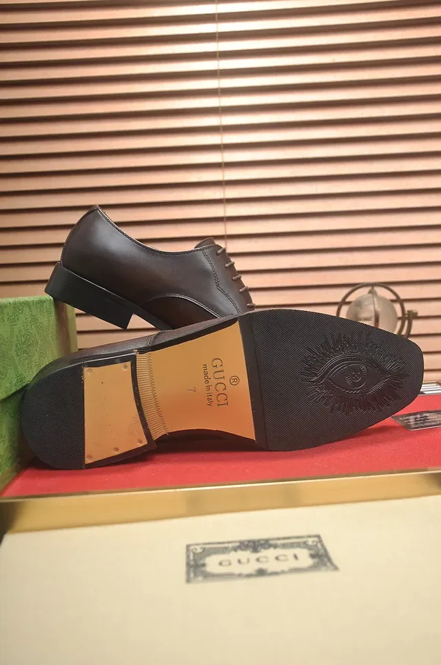 Gucci Brown Cap-Toe Oxford Shoes 3