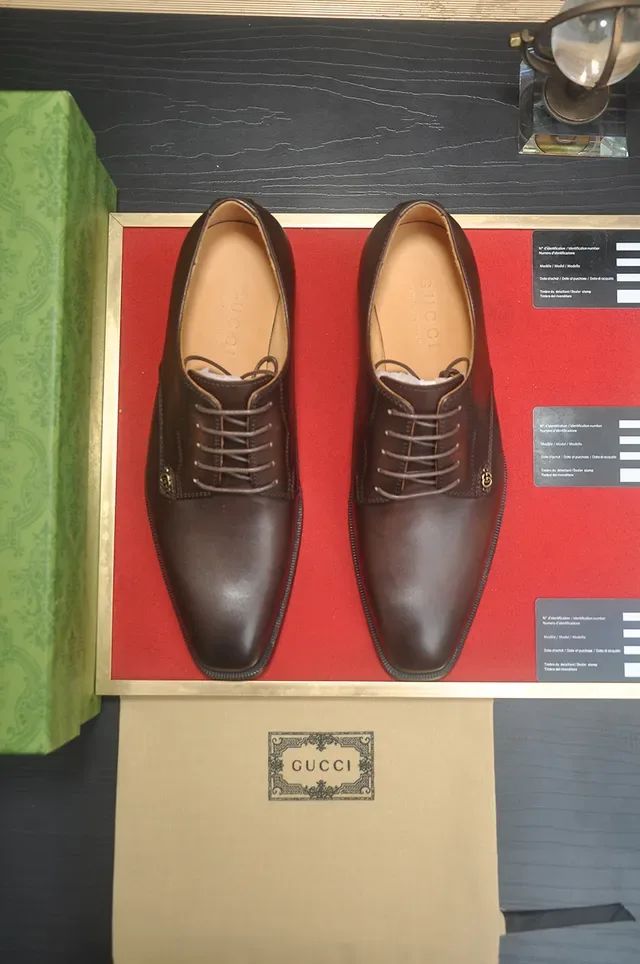 Gucci Brown Cap-Toe Oxford Shoes 5