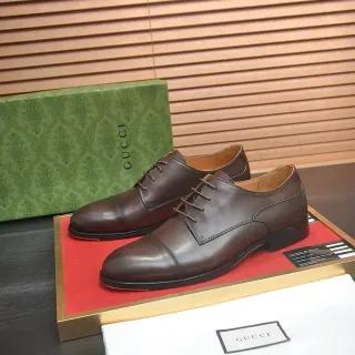 Gucci Brown Cap-Toe Oxford Shoes