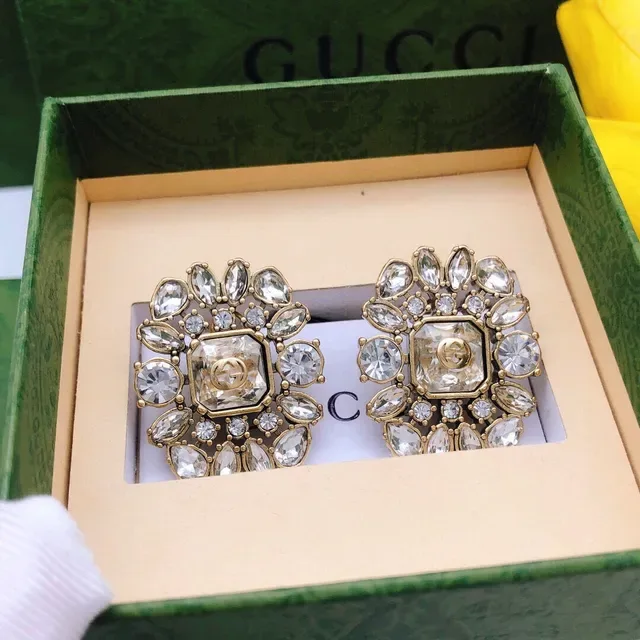 Gucci Crystal-Encrusted Interlocking GG Brooch 5