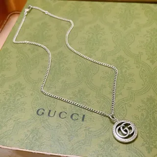 Gucci Double G Coin Necklace Silver Necklaces