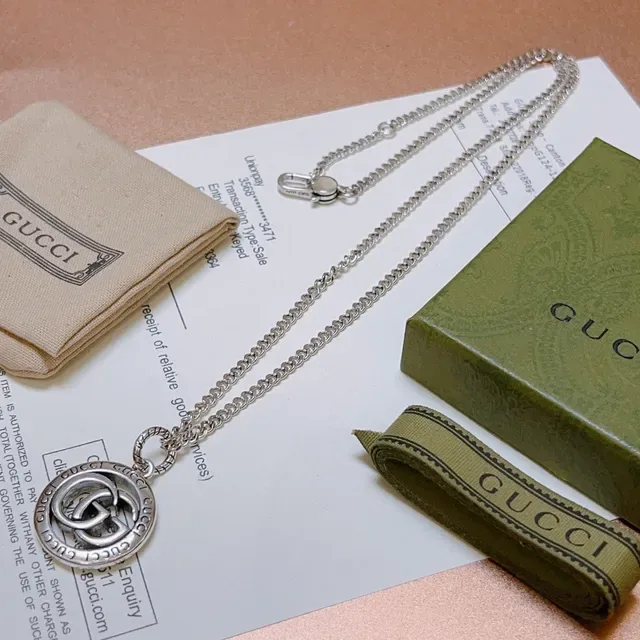 Gucci Double G Coin Necklace Silver Necklaces 6