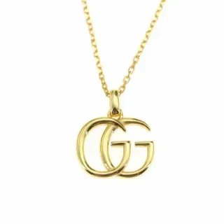 Gucci Double G Gold-Tone Interlocking Pendant Necklace