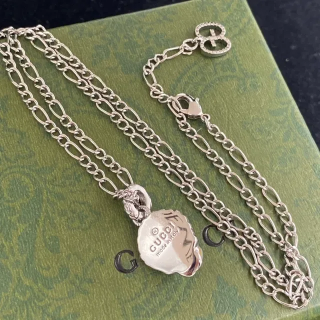 Gucci Figaro-Link Chain Pavé Crystal Pendant Necklace 2
