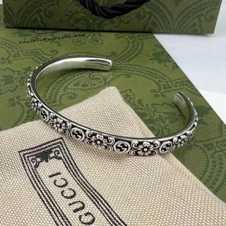 Gucci Floral GG Interlocking G Silver Pulsera de muñeca