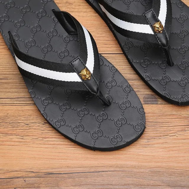 Gucci GG-Embossed Web Stripe Slippers 2