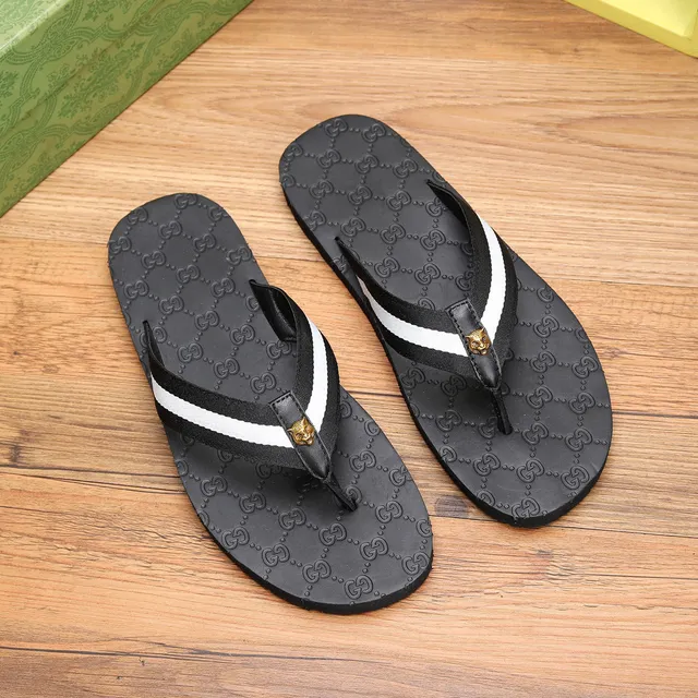 Gucci GG-Embossed Web Stripe Slippers 3