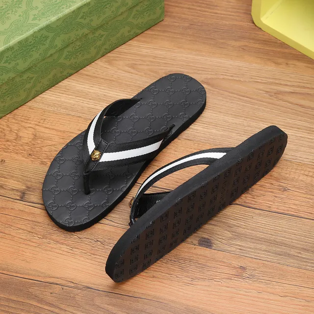 Gucci GG-Embossed Web Stripe Slippers 4
