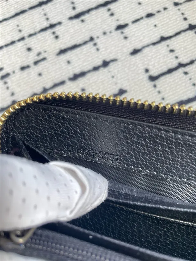 Gucci GG Marmont Black Chevron-Quilted Long Wallet 2