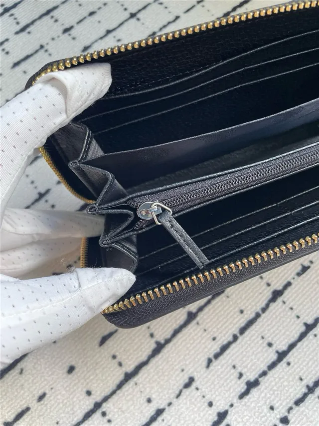 Gucci GG Marmont Black Chevron-Quilted Long Wallet 3