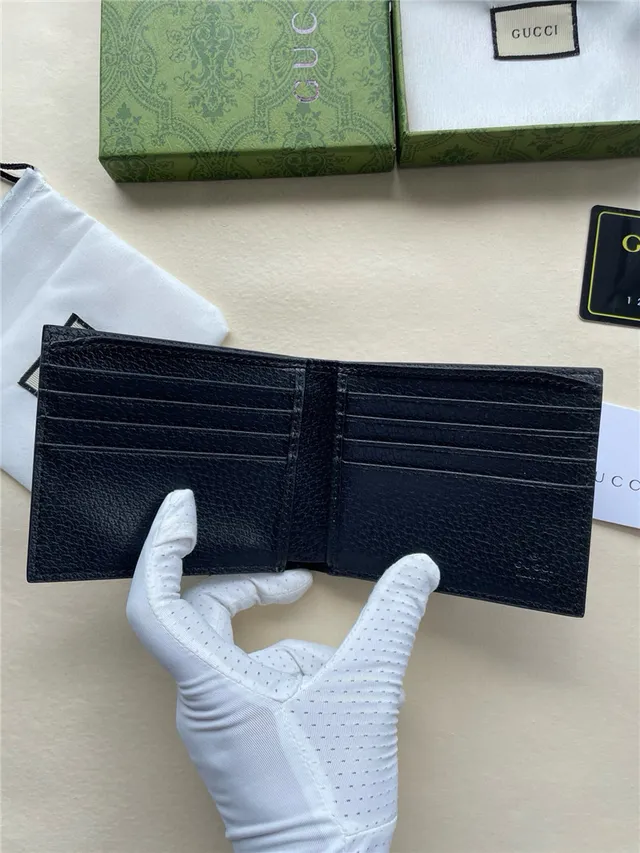 Gucci GG Marmont Portefeuille court monogramme embossé noir 4