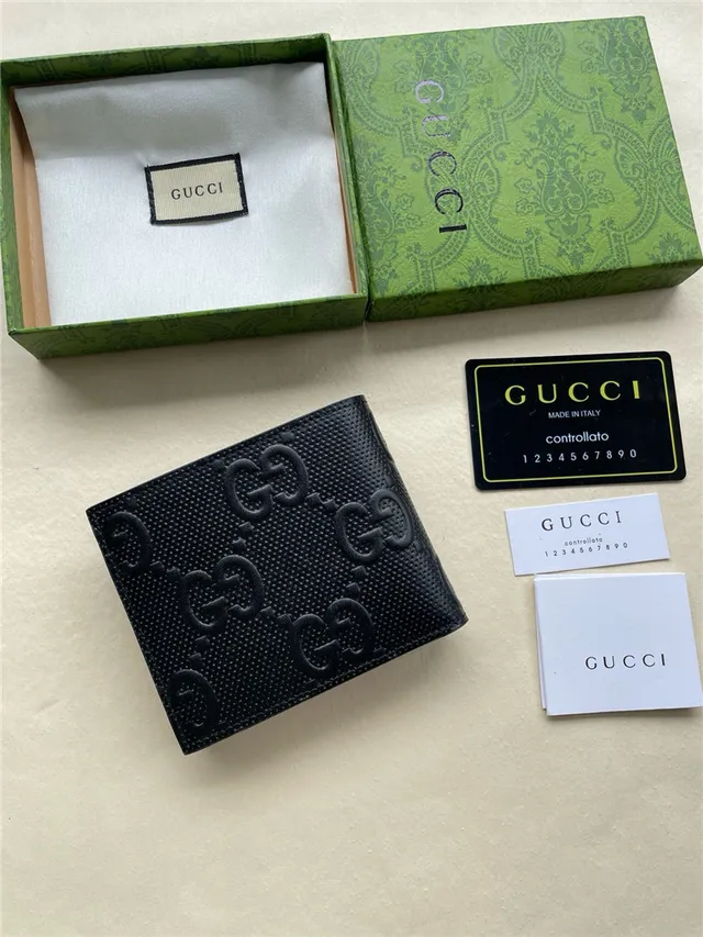 Gucci GG Marmont Portefeuille court monogramme embossé noir 6