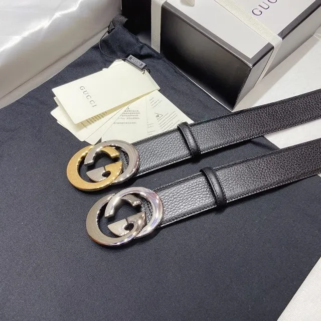 Gucci GG Marmont Black Pebbled Leather Belt 7