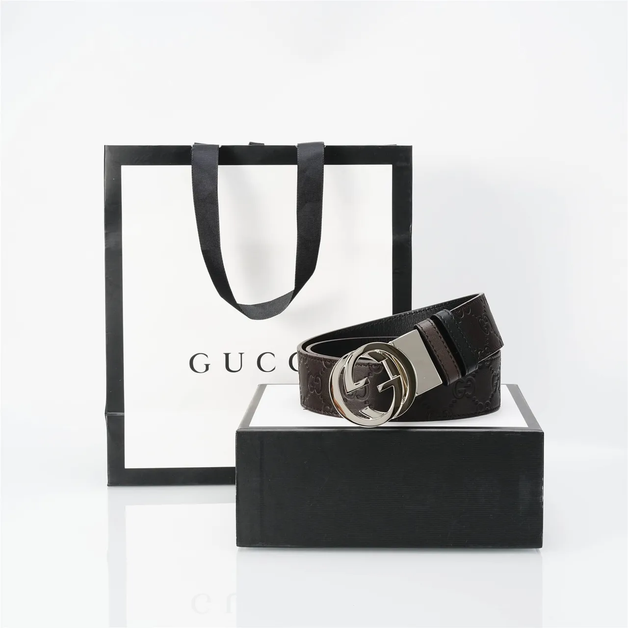 Gucci GG Marmont Embossed Monogram Leather Belt 4