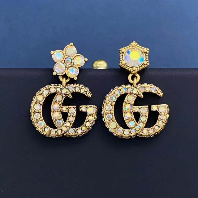 Gucci GG Marmont Gold Multicolor Interlocking Motif Necklace 2