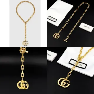 Gucci GG Marmont Gold-Tone Interlocking G Chain Necklace
