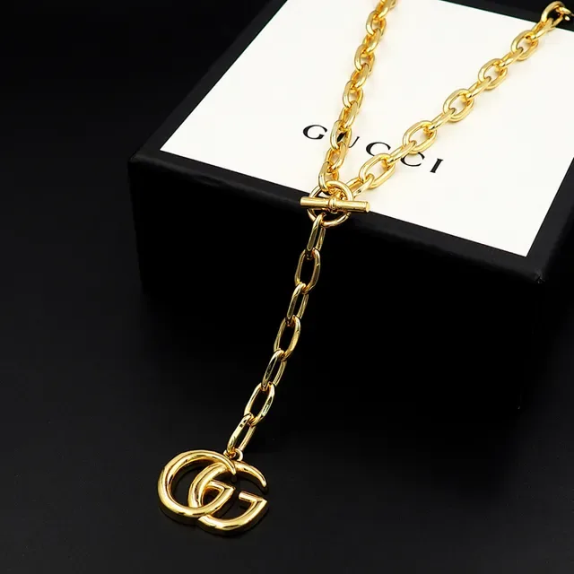 Gucci GG Marmont Gold-Tone Interlocking G Chain Necklace 2