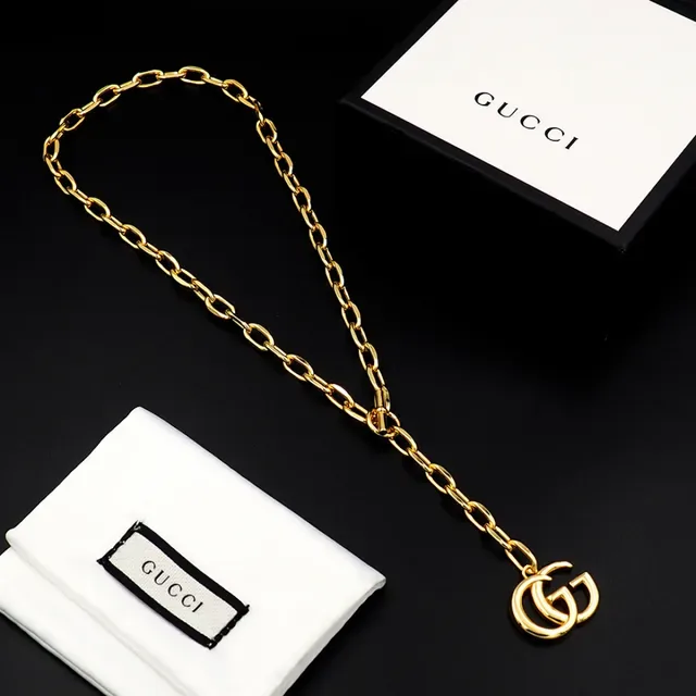 Gucci GG Marmont Gold-Tone Interlocking G Chain Necklace 4