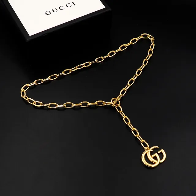 Gucci GG Marmont Gold-Tone Interlocking G Chain Necklace 5