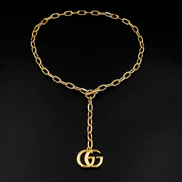 Gucci GG Marmont Gold-Tone Interlocking G Chain Necklace 6
