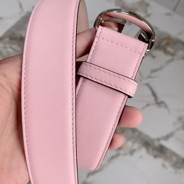 Gucci GG Marmont Pink Leather Belt 6