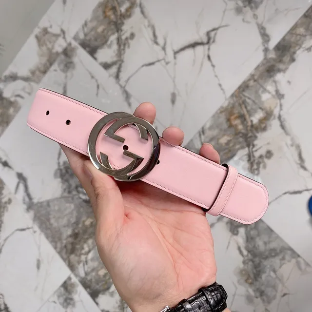 Gucci GG Marmont Pink Leather Belt 8