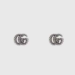 Gucci GG Marmont Rope-Twist Interlocking GG Stud Earrings