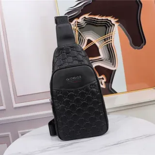 Gucci GG Supreme Embossed Black Crossbody Bag