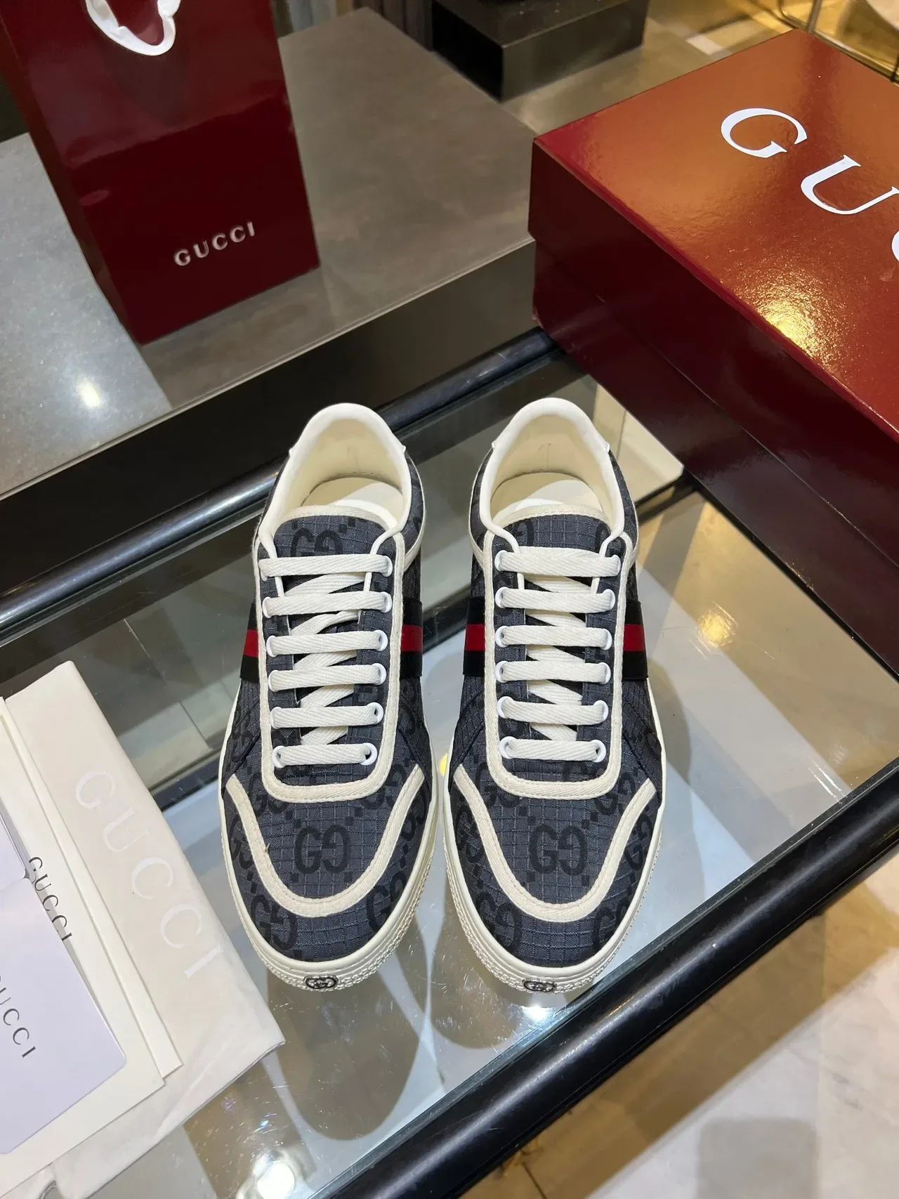 Gucci GG Tennis 1977 Monogram Web Stripe Lifestyle Sneakers 2