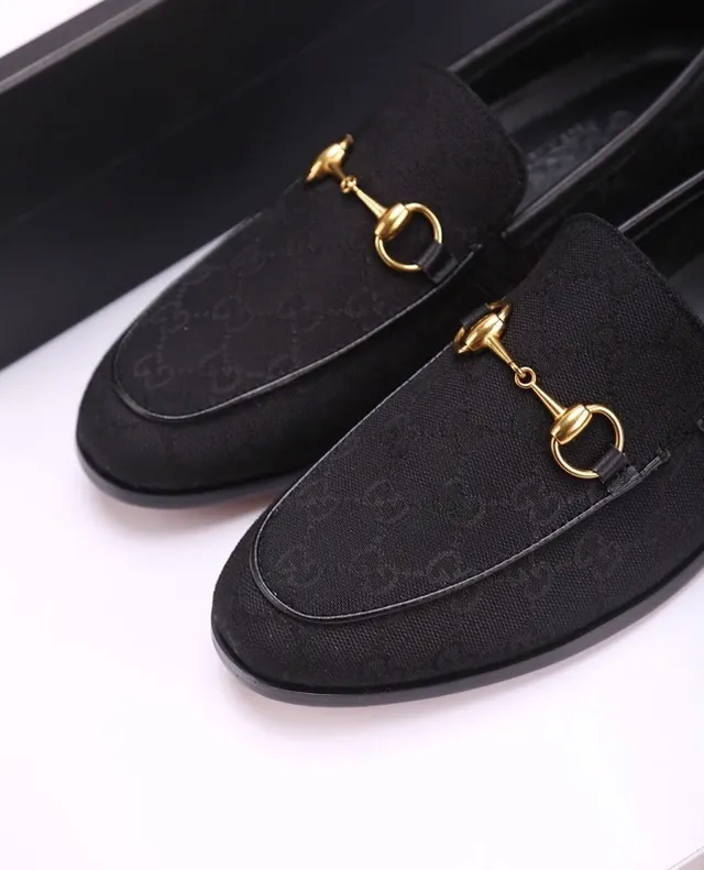 Gucci Horsebit 1955 Noir GG Monogram Toile Mocassins 2