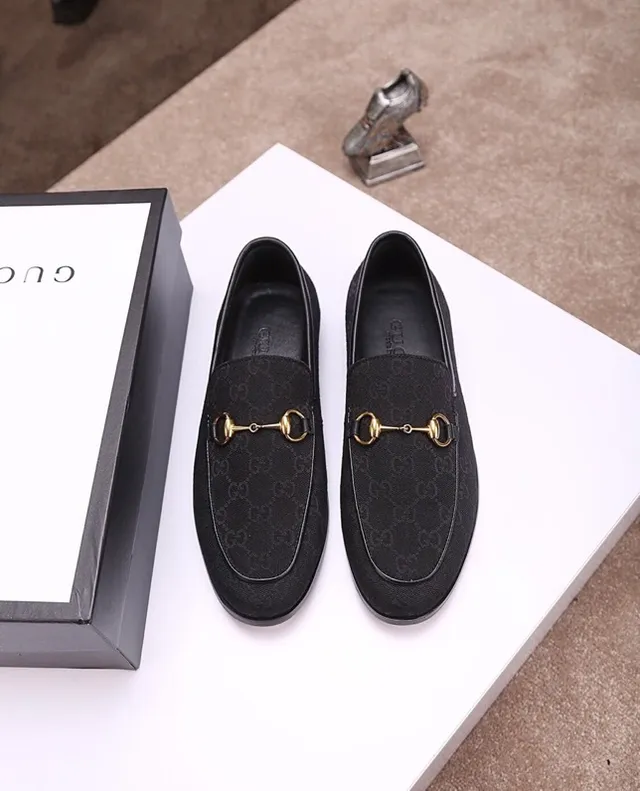 Gucci Horsebit 1955 Noir GG Monogram Toile Mocassins 3