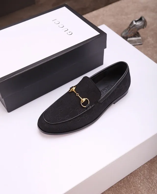 Gucci Horsebit 1955 Noir GG Monogram Toile Mocassins 4