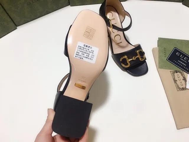 Gucci Horsebit 1955 Sandales Gladiator en cuir noir 6
