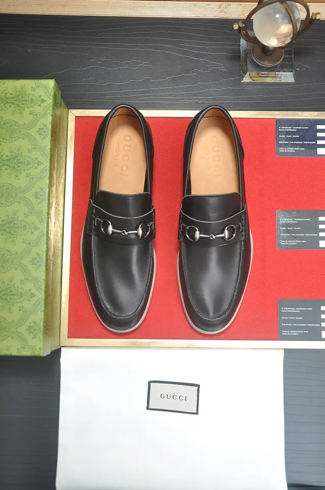 Gucci Horsebit 1955 Cuir Noir Horsebit Mocassins 5