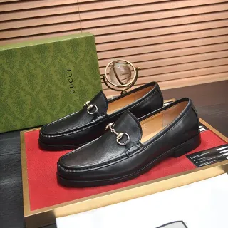 Gucci Horsebit 1955 黑色皮革 Horsebit 乐福鞋