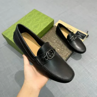 Gucci Horsebit 1955 काली चमड़े की लोफर्स