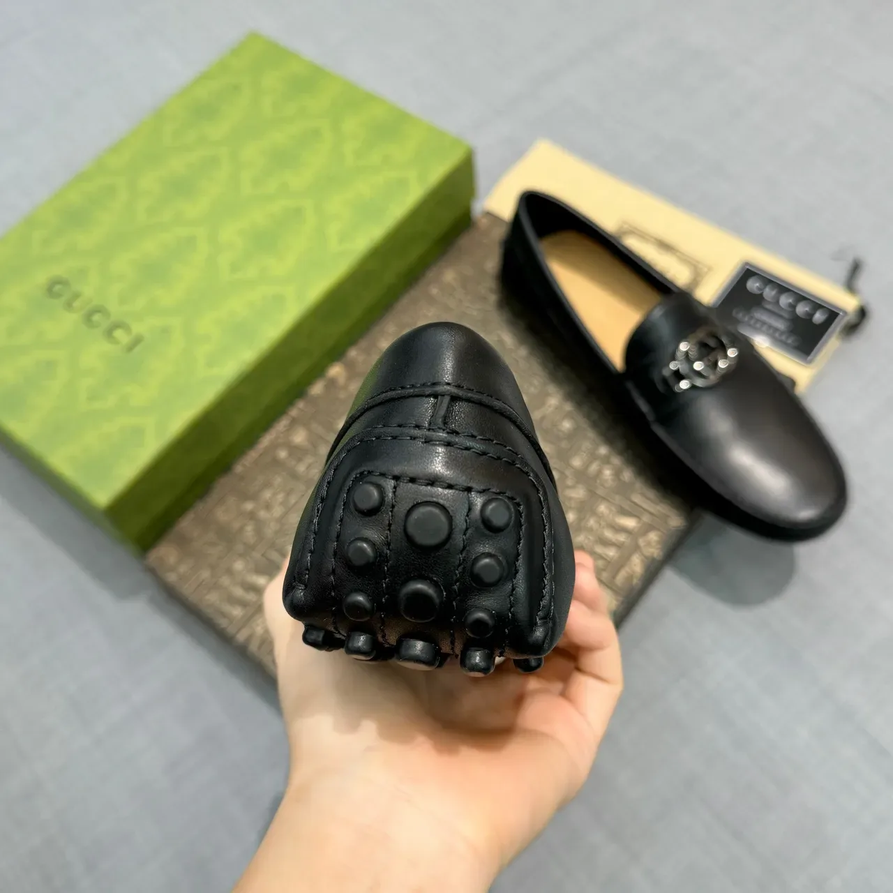 Gucci Horsebit 1955 Black Leather Loafers 3