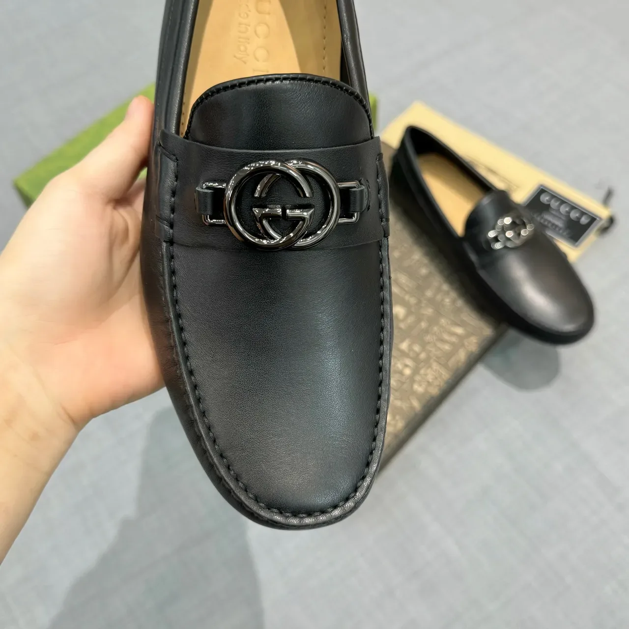 Gucci Horsebit 1955 Black Leather Loafers 4