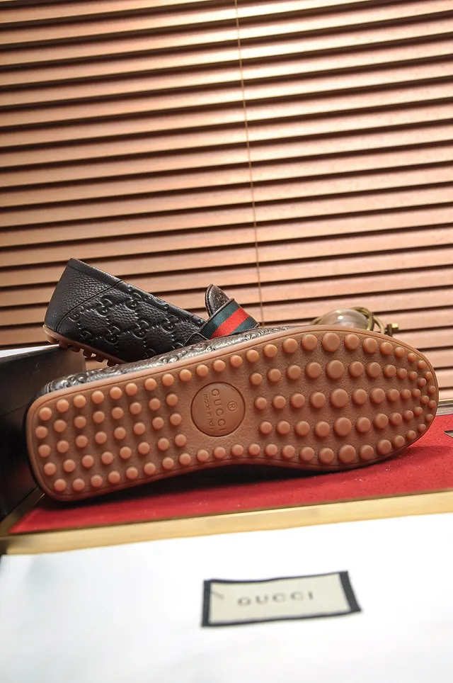 Gucci Horsebit 1955 Marron GG-Embossed Leather Loafers 4