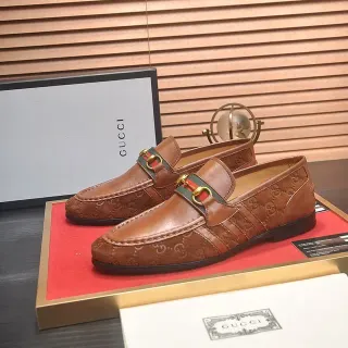 Gucci Horsebit 1955 भूरा GG Monogram लूफर